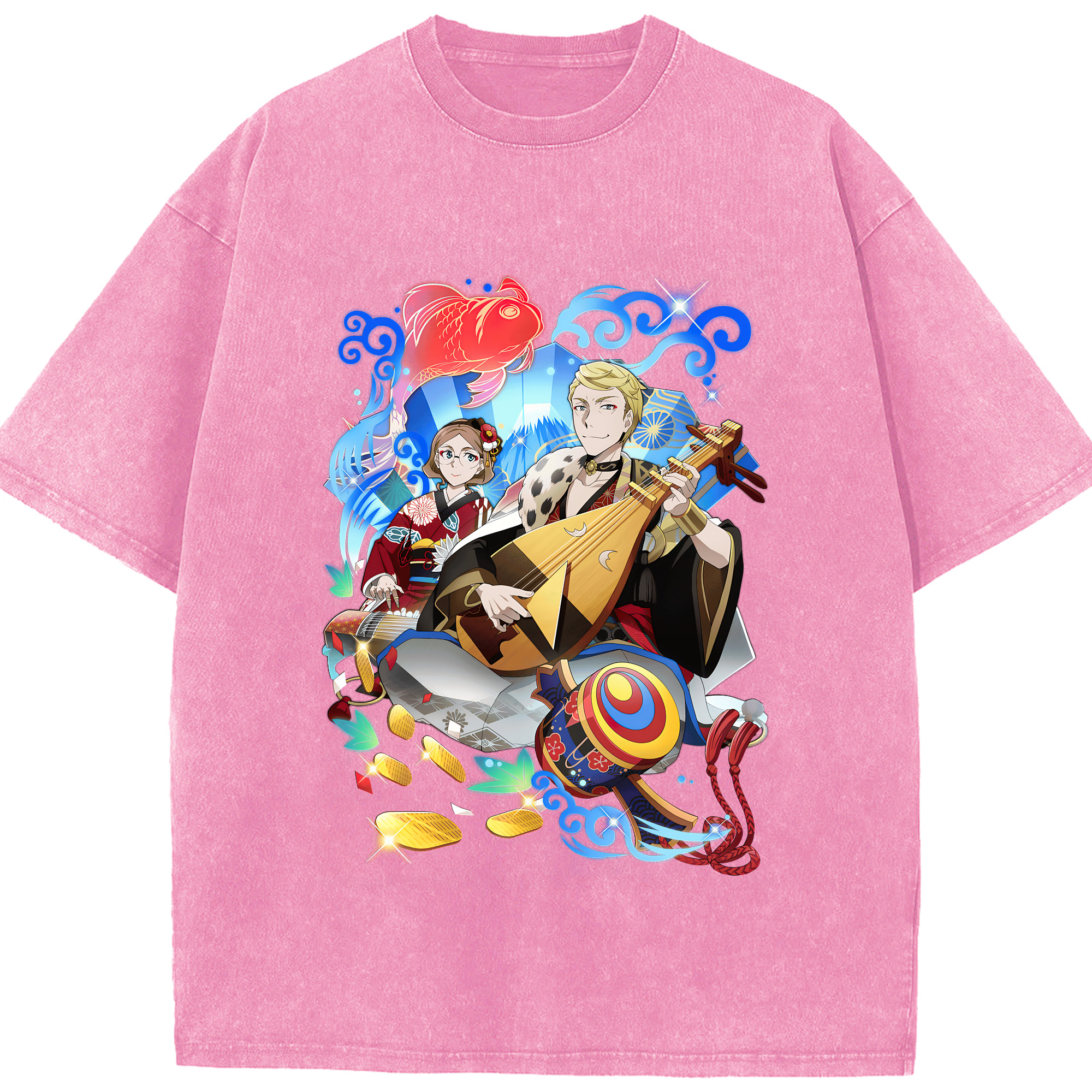 （画像用） 文豪ストレイドッグス Bungo Stray Dogs 綿100% ヴィンテージ風 半袖Tシャツ（フロントプリント）
